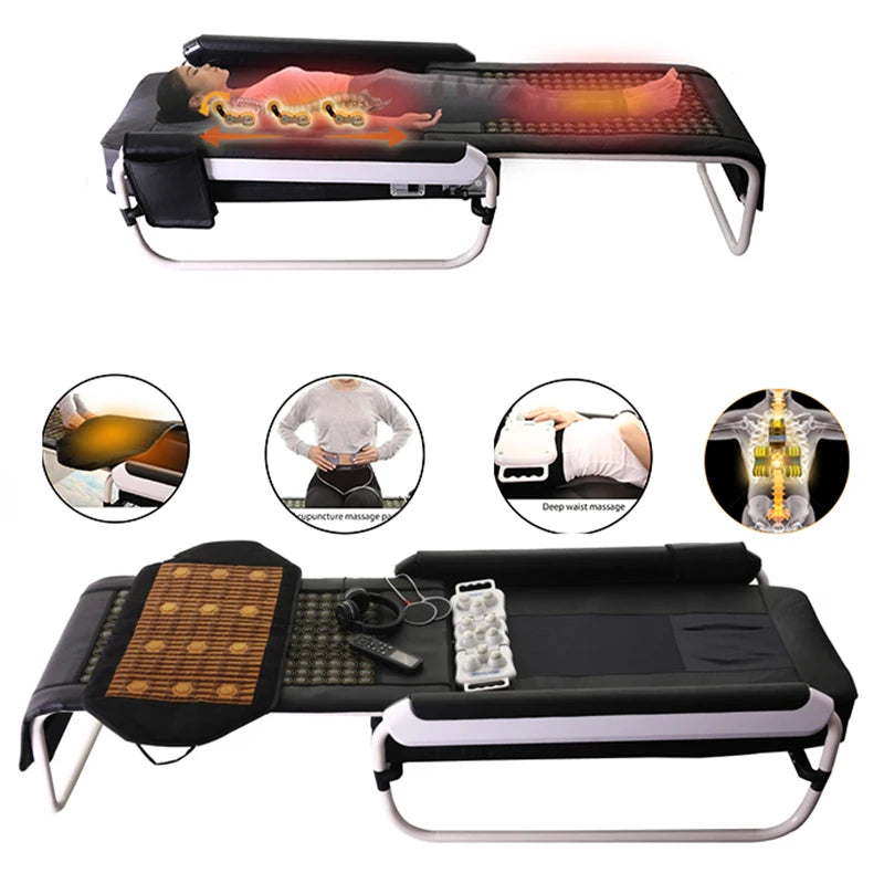 V3 Spine Relaxing Hot Jade Roller Stone Thermal Therapy Mattress Pain Relief Therapy Korea Massage Bed