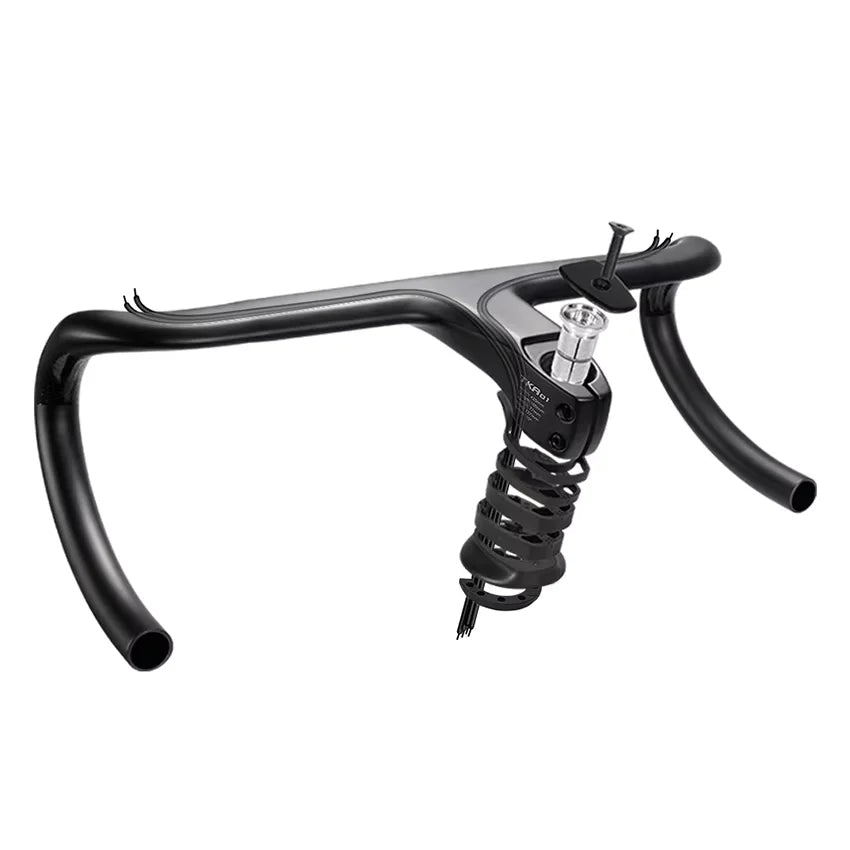 TOSEEK Road Bike Handlebar Carbon Fiber  Road Bike Full Internal Cable Routing Bicycle Handlebar  Integrated Handlebar Cycling