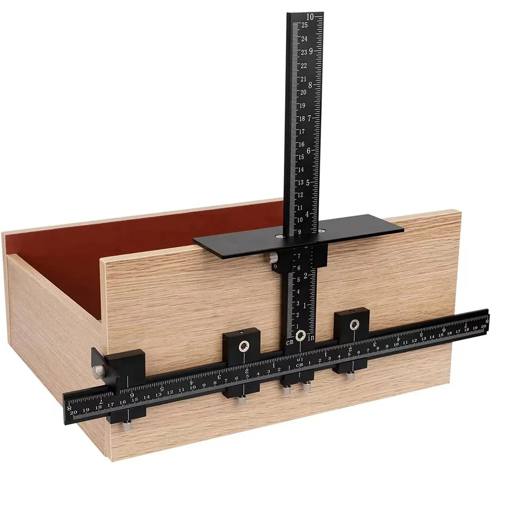 Hot Sale Black Aluminum Alloy Handle Positioning Punch Jig Drill Furniture Handle Drill Guide Punch Locator