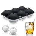 Hot Reusable Extra Large Round Ice Cube Mould Ice Ball Maker Sphere Mold Ice Tray USA BPA Free Silicone 2.5 Inch Black 4-9days