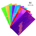 10 PCS/ Bag Aurora Colorful Laser Ice Clear Nail Art Stickers Nail Glass Paper Decals