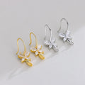 S925 Sterling Silver Inlaid Diamonds Butterfly Accessories Pearls Jade Earring Hook Holder DIY Jewelry Making Supplies