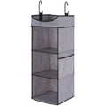 Non-woven Fabric Color Fabric Wall Pocket Organizer Waterproof 3-Shelf Hanging Closet Organizer of Wardrobe Space Saver