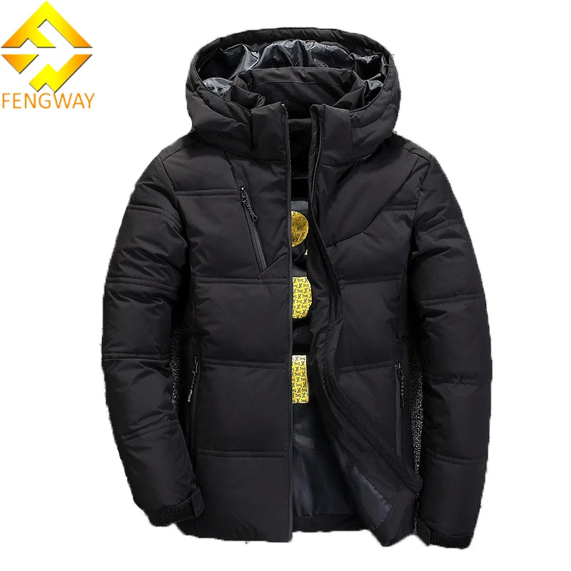 Custom Lightweight Knitted Men's Hooded Quilted Coat Winter Warm Thick Bubble Fashion Puffer Jacket Solid Breathable Windproof