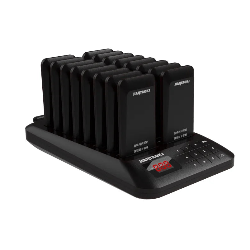 Restaurant Pager System Wireless Calling System Social Distancing Buzzer Pager Set Vibration Waiting Buzzers for Food Truck