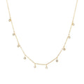 Romantic Colorful Rhinestone Charm Dainty Stainless Steel Chain Gold Plated Jiagelin N2470 Choker Necklace