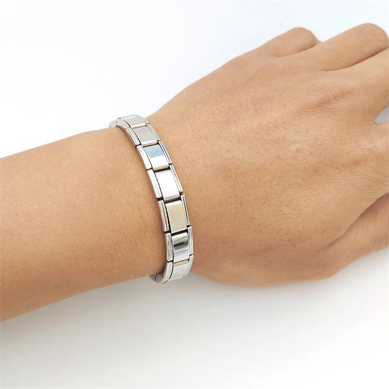 Accessories Jewelry Stainless Steel Italian Charm Bracelet Links for DIY Bracelets Making Men Women Gift Italian Charm Bracelet