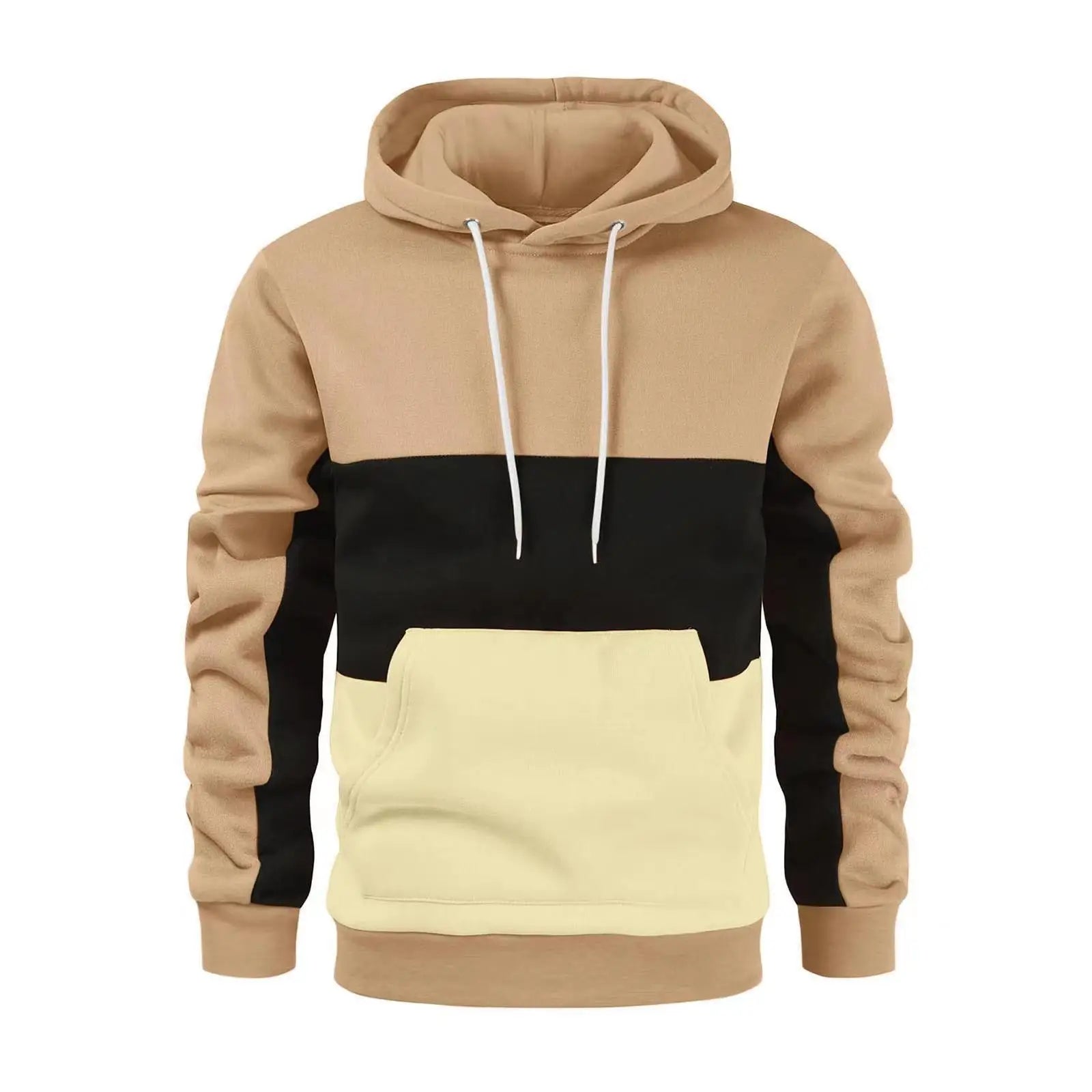 Fashion Men's Winter Casual Sports Printed Windproof Solid 100% Cotton Fleece 180g Breathable Pullover Hoodies