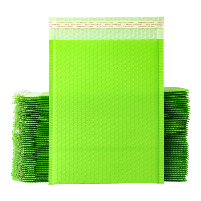 Huadu Package Wholesale Green Packaging Envelope Custom Bubble Mailer Printed Poly Bubble Padded Mailing Bag