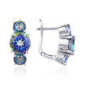 Abiding Jewelry Fashion Custom Design Sterling 925 Silver Earrings Mystic Quartz Lolite Blue Earrings