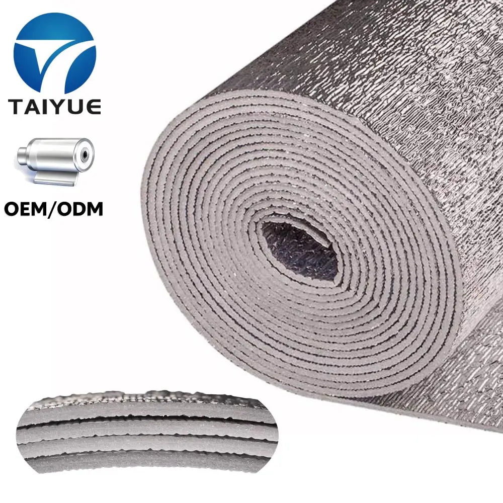 EPE Foam Foil Radiant Barrier Aluminum Foil Thermal Insulation Roll 2-10mm Thick for Metal Roof & Warehouse and Steel Building