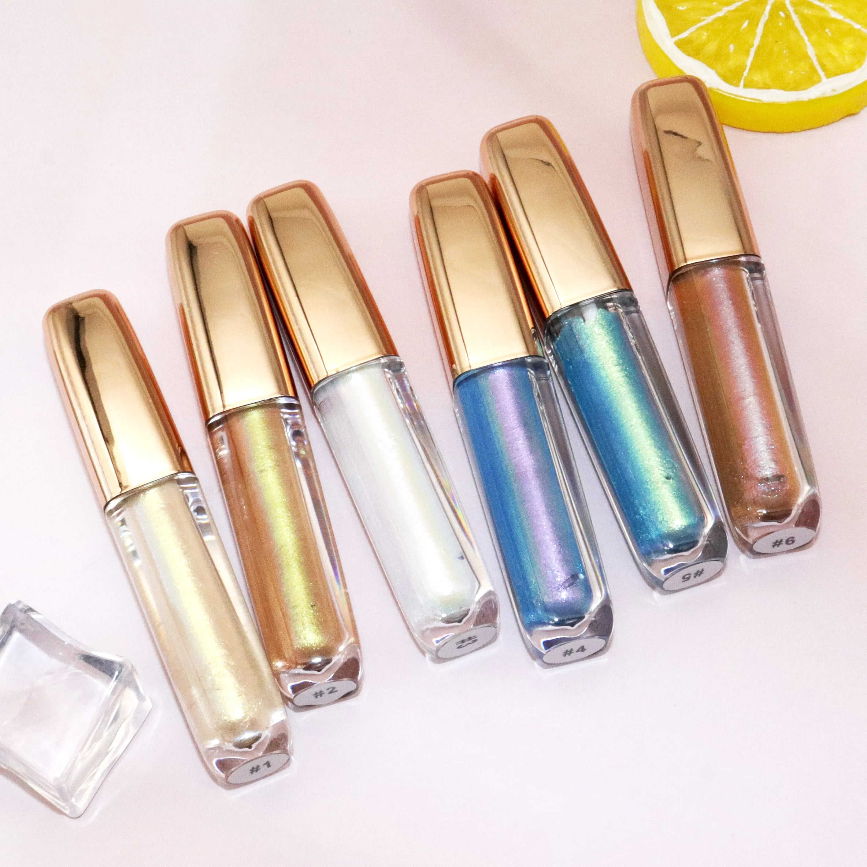Private Label Eye Shadow High Pigment Marble Makeup Chameleon Duochrome Liquid Glitter Eyeshado