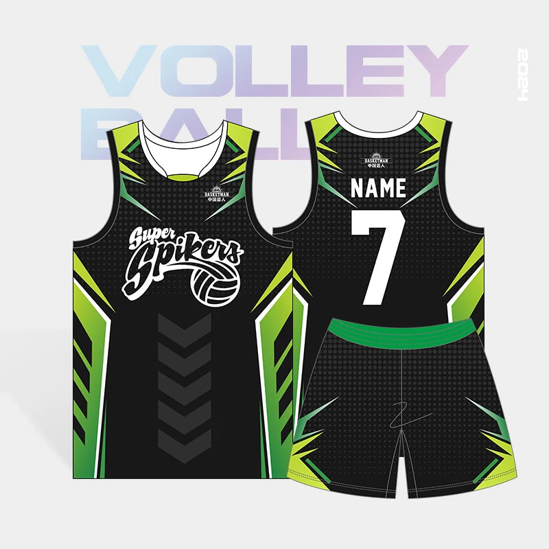 Basketman Wholesale Custom Designed Comfortable Sports Fabrics Youth Volleyball Uniforms Breathable Sets for Club Team Wear