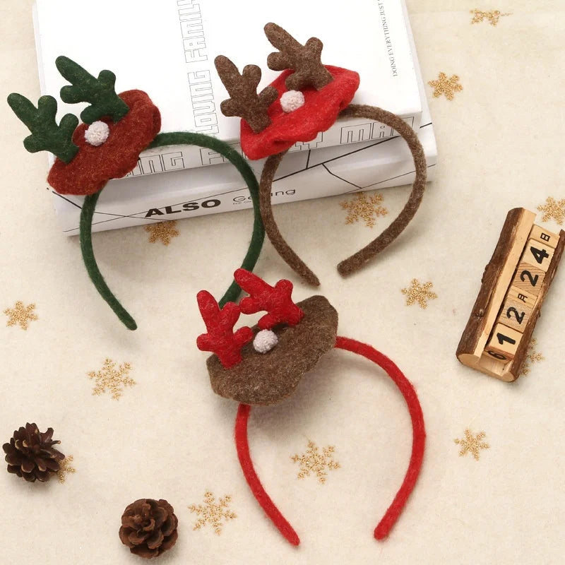 Japanese & Korean Style Cute Antler Hairband Cross-Border Hot Christmas Decorations Photo Props