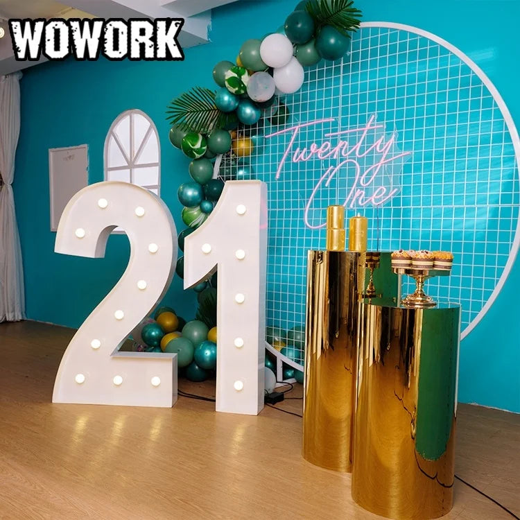 2026 WOWORK Custom Birthday Event Planning Decoration Props on Stop Shopping Big Letters and Arch Backdrop Stand