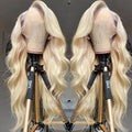 Blonde Body Wave Human Hair Wigs for Black Women 613 Perruque Humain Hair Transparent Full Lace Wig