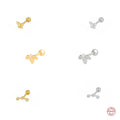 Women Classic Fashion 18k Zircon Anniversary Party Gift Mini Earring Set Gold Vermeil Plated Fine Sterling 925 Silver Stud