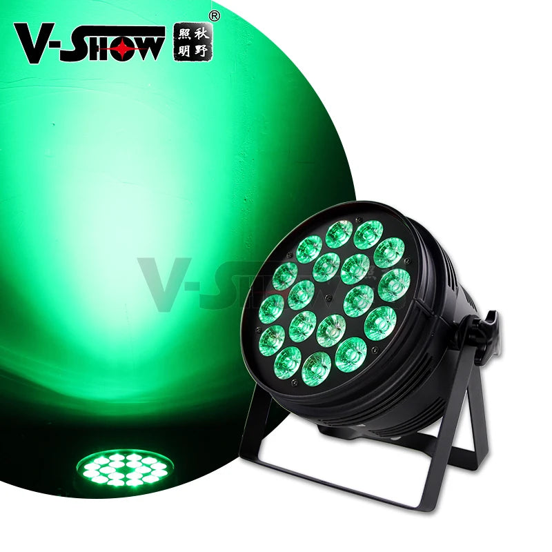 VSHOW P1806S  Led Stage Lighting Led Par Can Lights 18 18W RGBWA UV 6in1 for a Church Stage Lighting