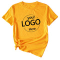 Wholesale Custom Fashion Summer Printing Logo Women Girl T Short Shirt Low Moq