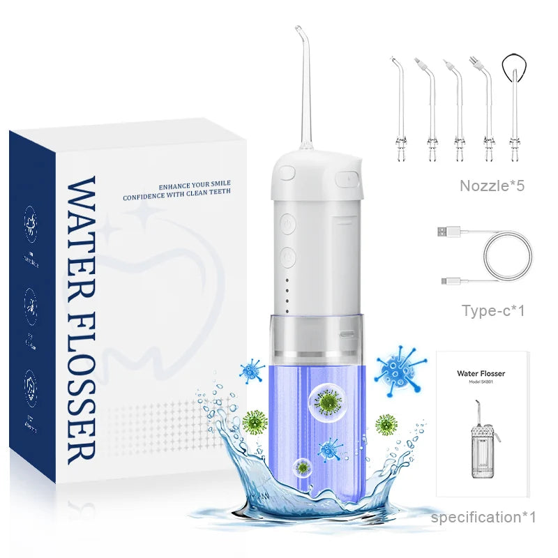 Top-Rated Black UV Cordless Water Dental Flosser Handheld Rechargeable Teeth Cleaner Inspired  Oral Care
