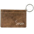 Custom Logo Leatherette Keychain Wallet Pouch Fashion Personalized Mini Card Holder Wallet for Keychain