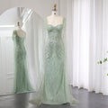 Jancember SCZ211 Dubai Mint Green Sweetheart Evening Prom Dress for Party Girls