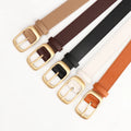 JULUN Stylish Women's Belt Gold Needle Buckle Korean Version Simple Belt Women's High Sense of Decorative Dress Belt