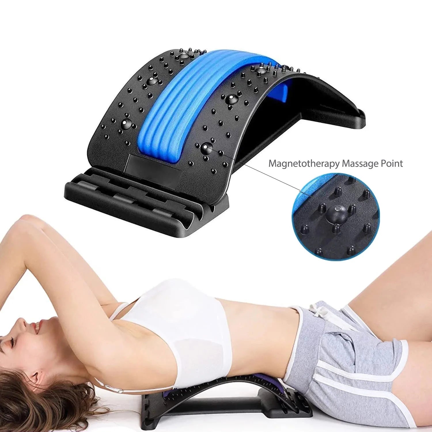 Massage Pain Relief Device Multi Level Magnetic Acupressure Points Lumbar Back Cracker