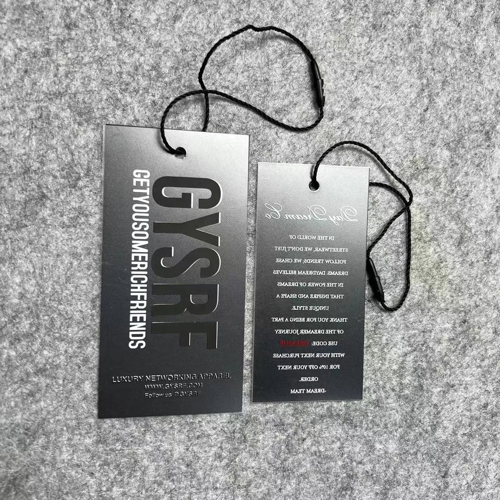 Custom Luxury Garment Hang Tag High Grade Clothing Swing Hanging Tag Design and Production