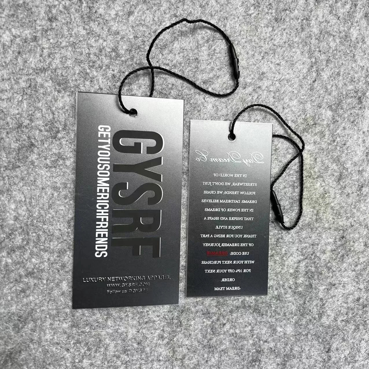 Custom Luxury Garment Hang Tag High Grade Clothing Swing Hanging Tag Design and Production