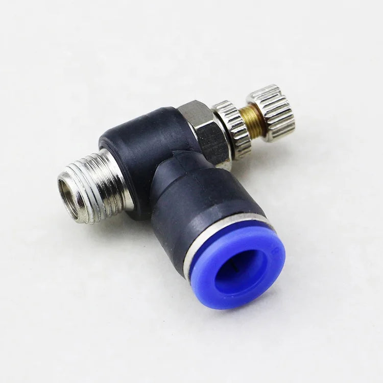 BSP M5 1/8" 1/4" 3/8" 1/2" SL / SC Manual Pneumatic air Flow Control Valve Speed Control Throttle Air Speed Flow Adjustable