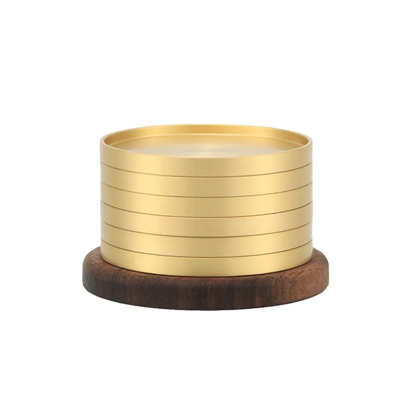 6Pack Tea Cup Mat Set Metal Pad Brass Cup Coaster