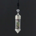 HZ Newest accessories natural crystal Indian agate gravel bullet-shaped wishing bottle spirit pendulum drifting bottle pendant souvenirs gift