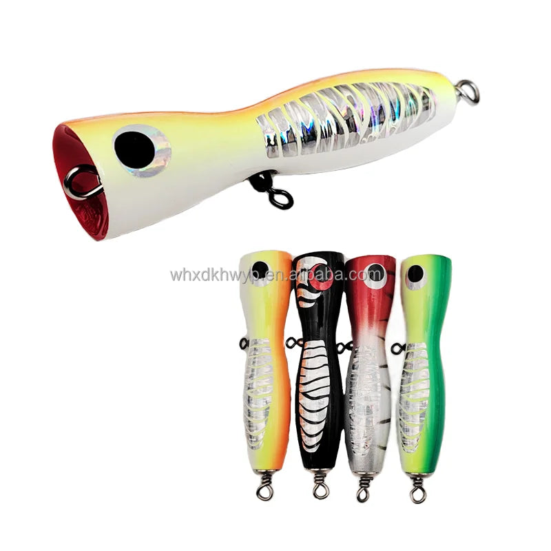 MISTER LURE 40g Swimbait Fishing Lure Popper Bait Fishing Popper Salt Water GT Trolling Popers  Wooden Popper Lures