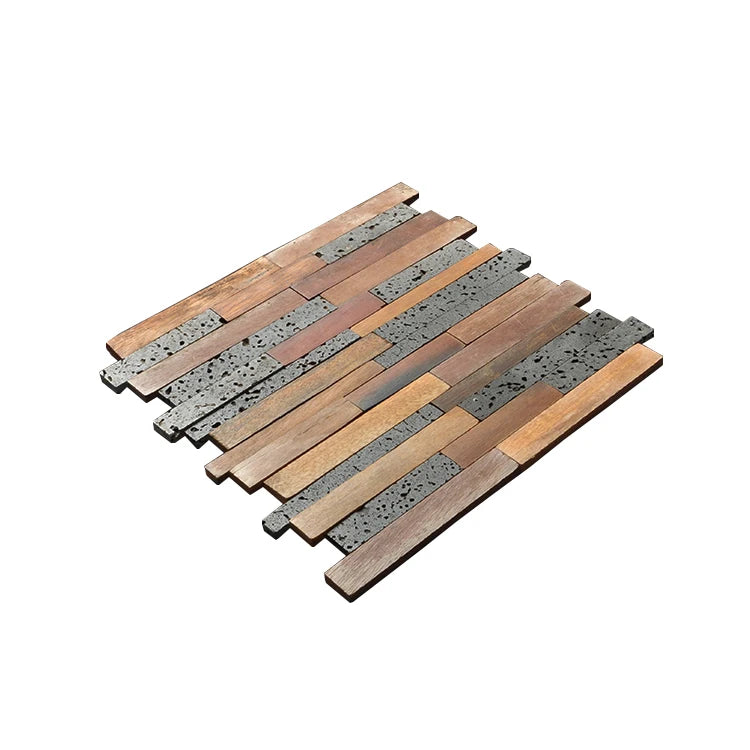 MUMU New Design  Wall Cladding Decoration Tile Wooden Mosaic