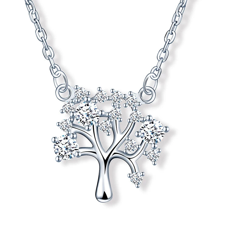 18K Gold Plated Tree of Life Necklace for Mom Trendy Style with Zircon for Engagement Wedding or Party