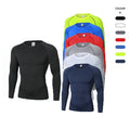 Mens Fitness Sports Training Shirt Stretch Quick-drying Suit Long Sleeve