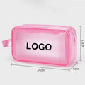 HongFei HF0416 Luxury Ladies for Frosted Transparent Zipper Waterproof for Travel Wash Makeup PVC Cosmetic Bag