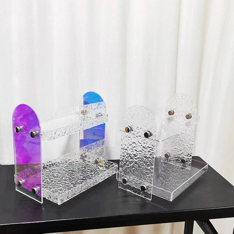 Multifunctional Plastic Storage Rack for Kitchen Bedroom Bathroom Living Room Jewelry Organizing Acrylic Table Top Accessories