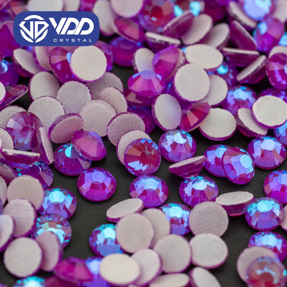 VDD 386 D.H Purple SS6-SS30 Hot-Fix Glass Rhinestones Crystal Flatback Strass Stones For Garment Dress DIY Fabric Accessories