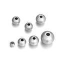50pcs 3mm 4mm 6mm 8mm Stainless Steel Frosted Beads Charm Loose Beads DIY Bracelets Sand Bead for Jewelry Making