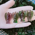 Diy Wholesale Natural Stone Chakra Healing Fluorite Angel Semi Precious Stone gift