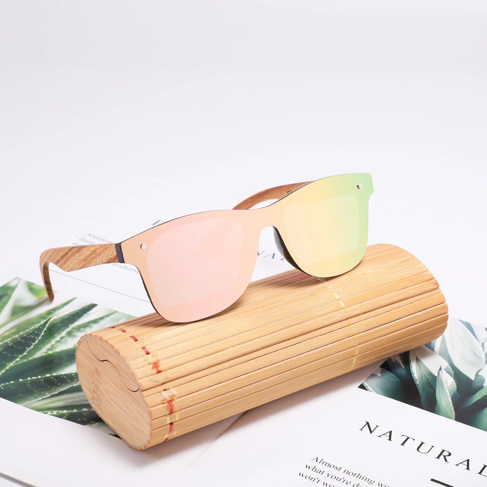 CONCHEN Custom logo TAC Lens Wooden Sun Glasses Polarized Lenses Men's Sunglasses Wood Temples Sunglasses Me Women