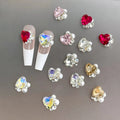 Advanced 3D Crystal Stacked Diamond Nail Art Accessories Finished Products Sparkling Explosion Effect Cartoon Style Made Alloy