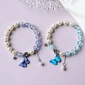 Geometric Butterfly Pendant Crystal Bead Bracelet Natural Pearl Trendy Women's Jewelry for Weddings Gifts Christian Inspired