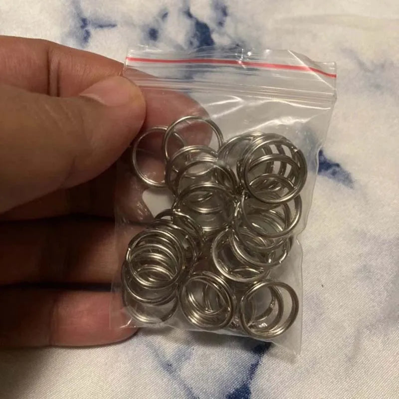 In Stock Diy Cheap Price Metal Key Ring Alloy Key Aperture Accessory 15mm Round Shaped Keyrings