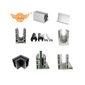 Exposed Frameless Glass Railing with Aluminum U-shaped Light Strip Slots for Balcony Glass Handrail Aluminum Profiles