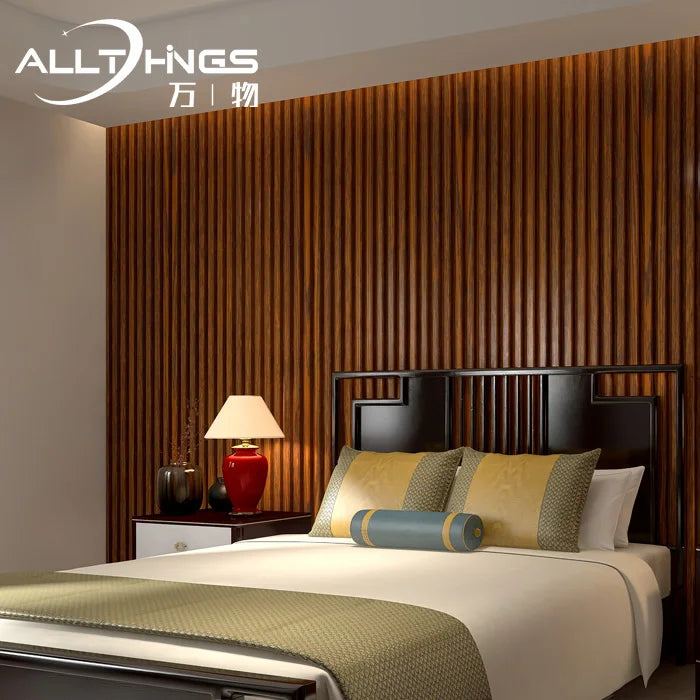 Wood Grain Coverage Decorative Background Wall Composite Material Wpc Bamboo Wall Panel