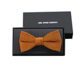 Ready for Ship Mens Bow Ties Cotton-Polyester Blended and Suede Bow Tie With Box Package Custom