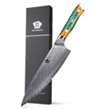 WILDMOK Chef Knife 8 Inch Damascus Japanese Chef Knife Black Resin Handle Kitchen Knives